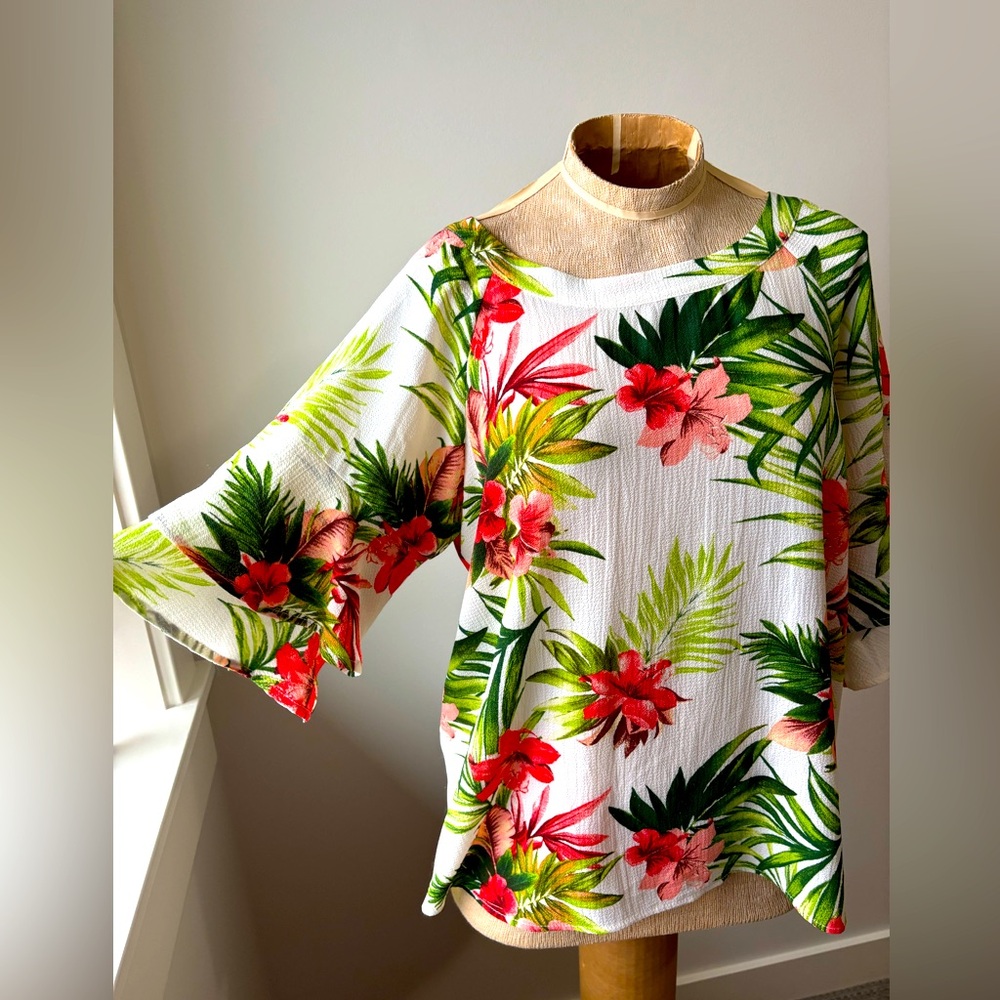 Faith & Joy Tropical Floral blouse